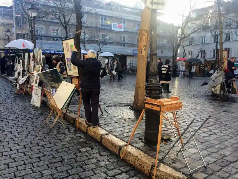 Artists in Montmartre in Paris