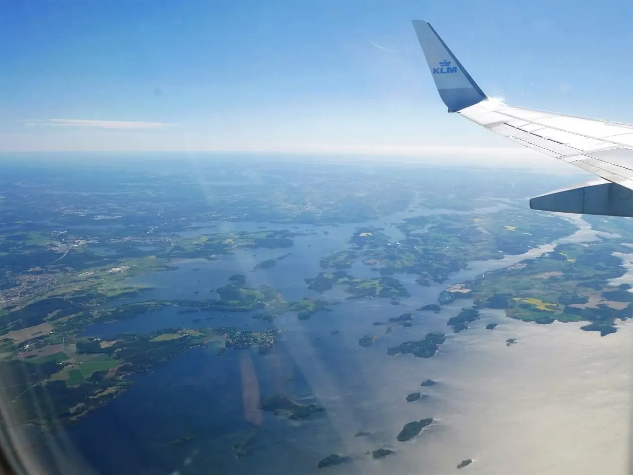Flying above the Stockholm