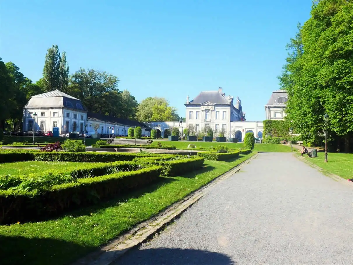 Parks around the city hall in Tournai