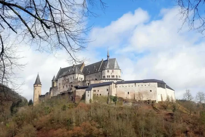 Vianden Castle on the hill in Luxembourg