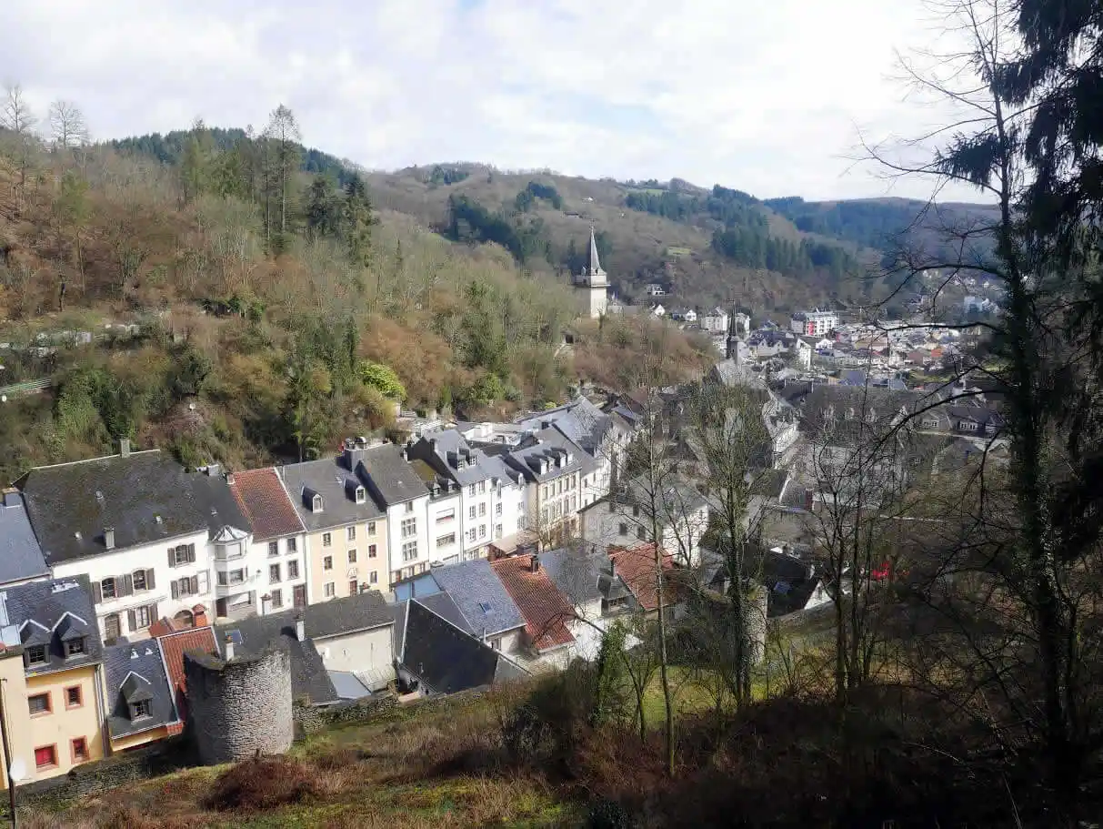 View on city Vianden in Luxembourg