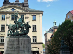 Dragon statue in Stockholm