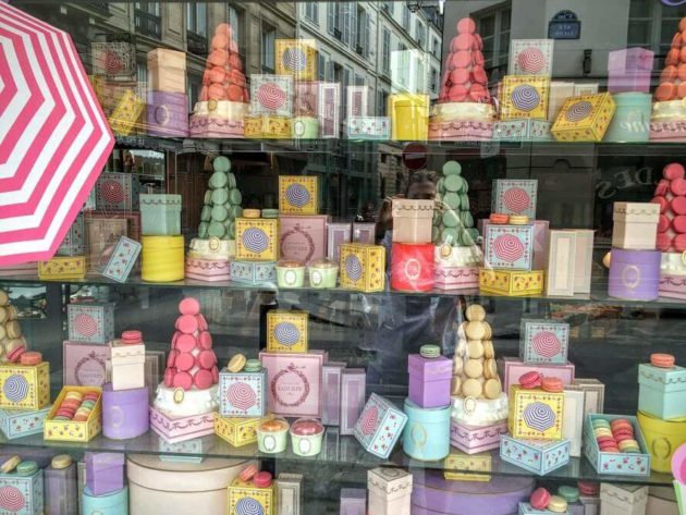 Macarons in the store window
