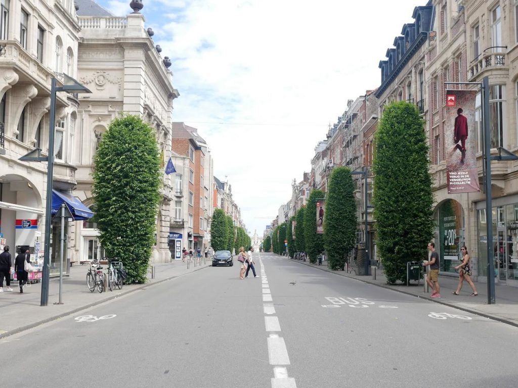 Street in Leuven in Belgium