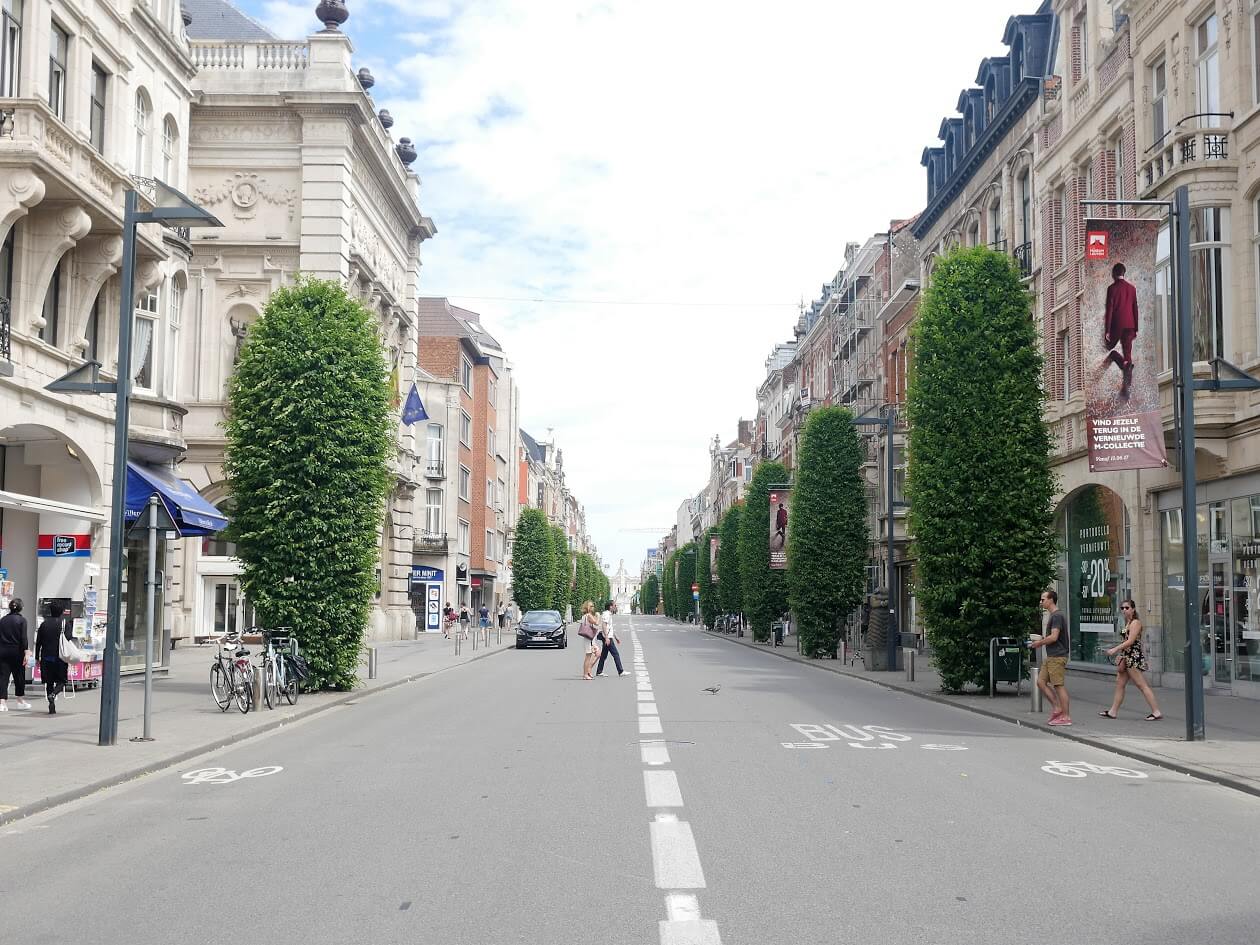 Street in Leuven city in Belgium