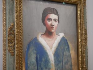 Blue girl Picasso painting at his museum in Paris