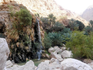 Waterfall in Wadi Shab
