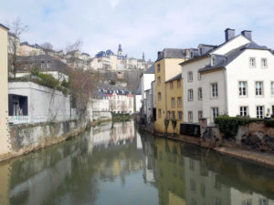 View from old part of Luxembourg City towards Bock Casemates