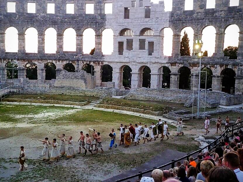Play within Amphitheater in Pula