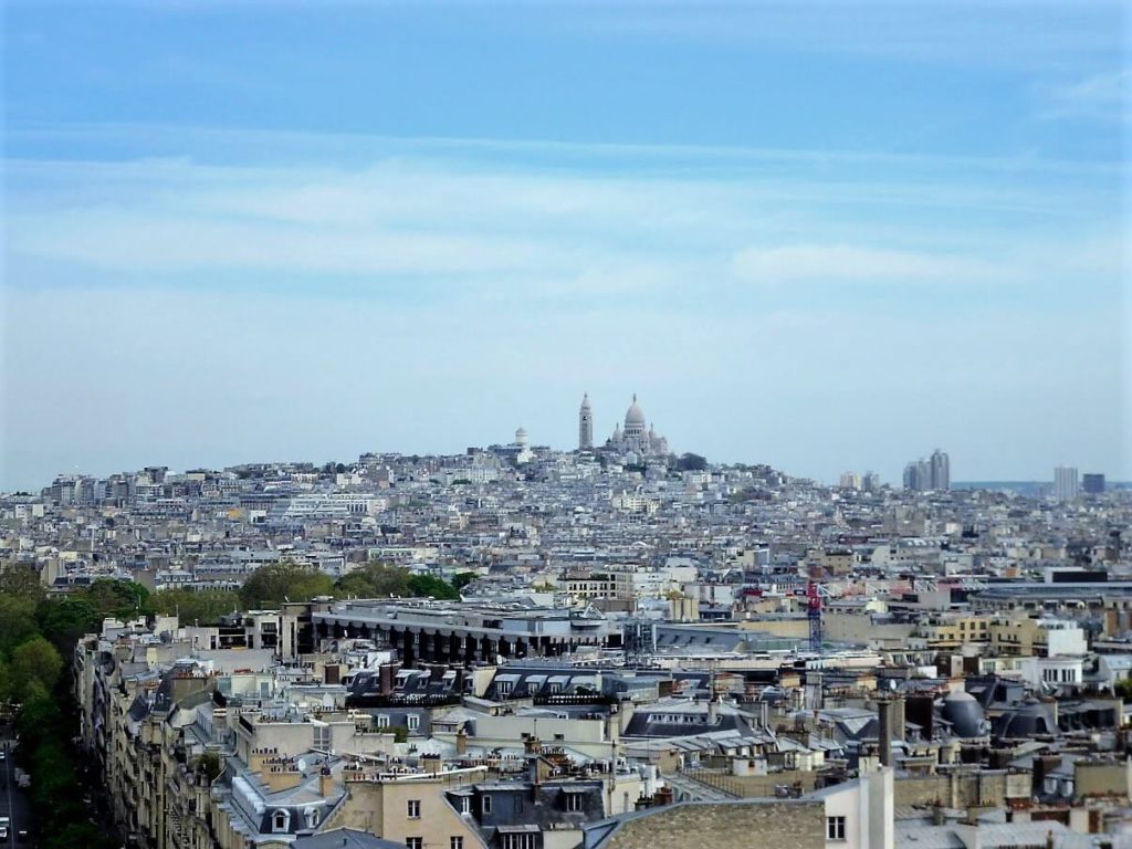 View on Paris and Sacré-Cœur in distance