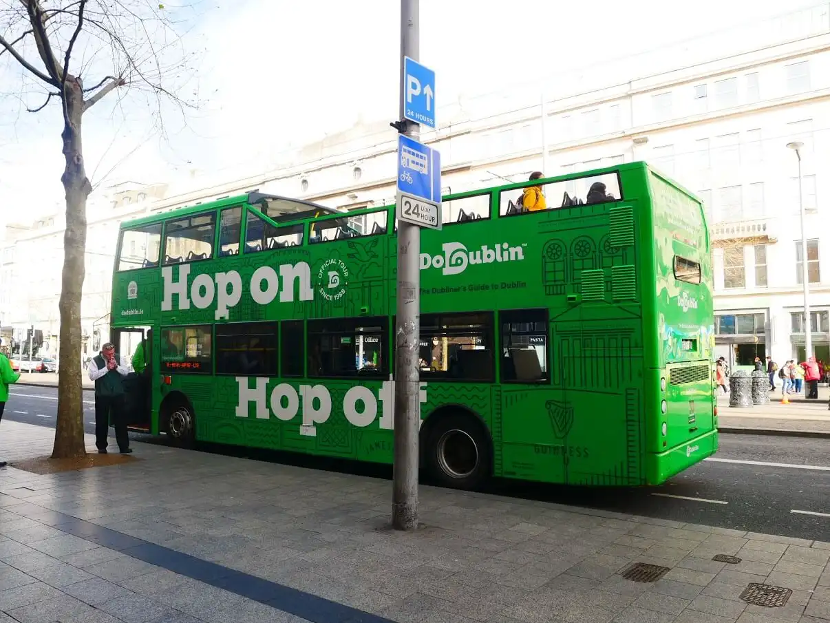Dublin green hop on hop off bus