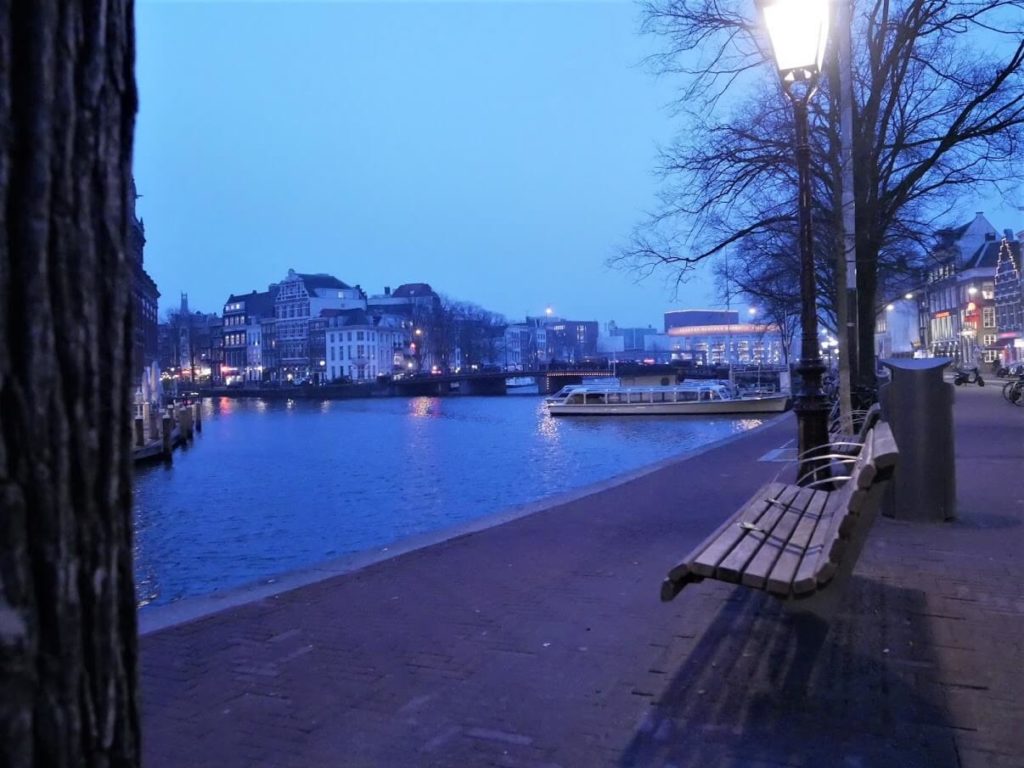Illuminated Amsterdam canals