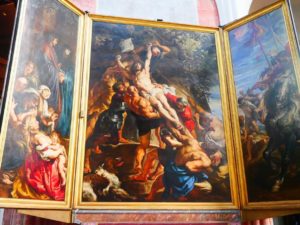 Rubens painting in Antwerp Cathedral