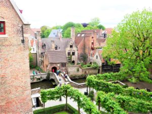 View from the Gruuthuse loggia in Bruges