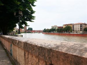 View on Ponte Vecchio in Verona