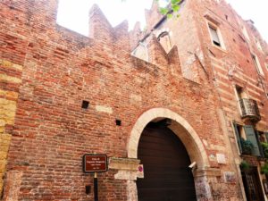 Entrance to the Romeo's house in Verona