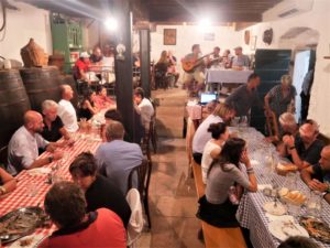 People sitting at a dinner in Spazio restaurant in Rovinj