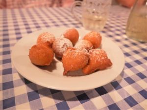 Round shaped fritule dessert in Rovinj