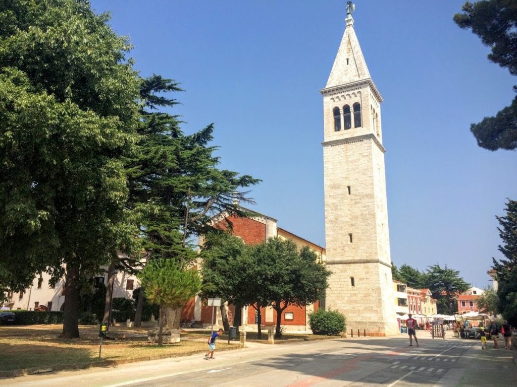 Church and its tower in Novigrad in IStria