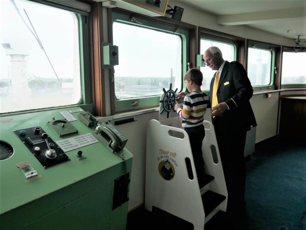 Captains bridge at SS Rotterdam