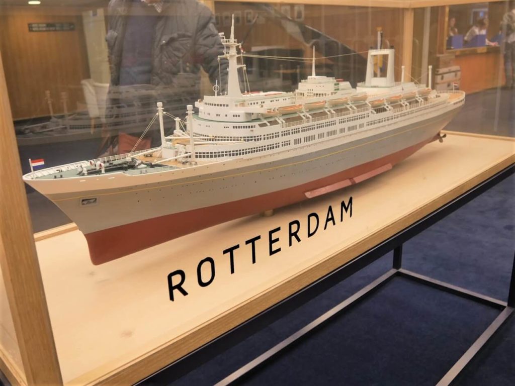 Model of the historic ship SS Rotterdam