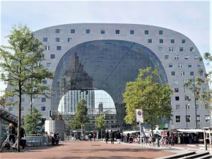 U shaped building of the Market Hall in Rotterdam