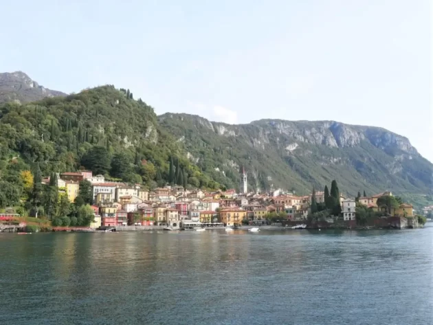 View at the small village at lake Como