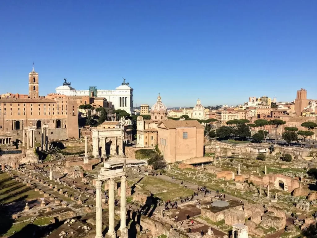 Roman forum archaeological site in Rome
