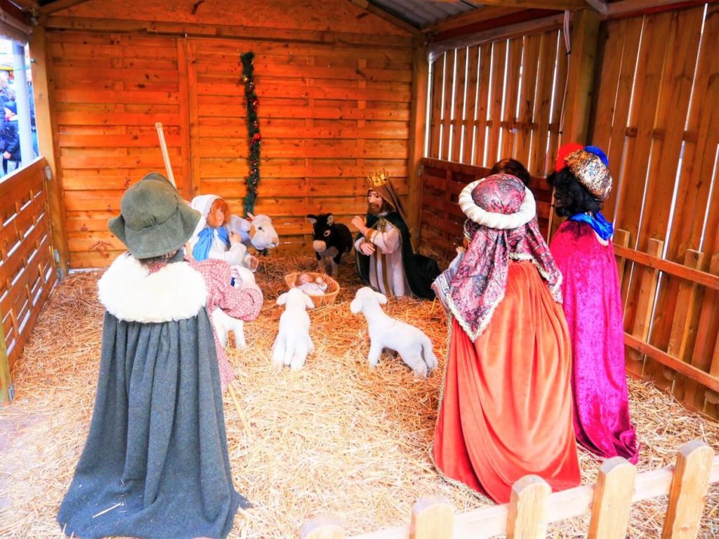 Nativity scene at the Christmas market