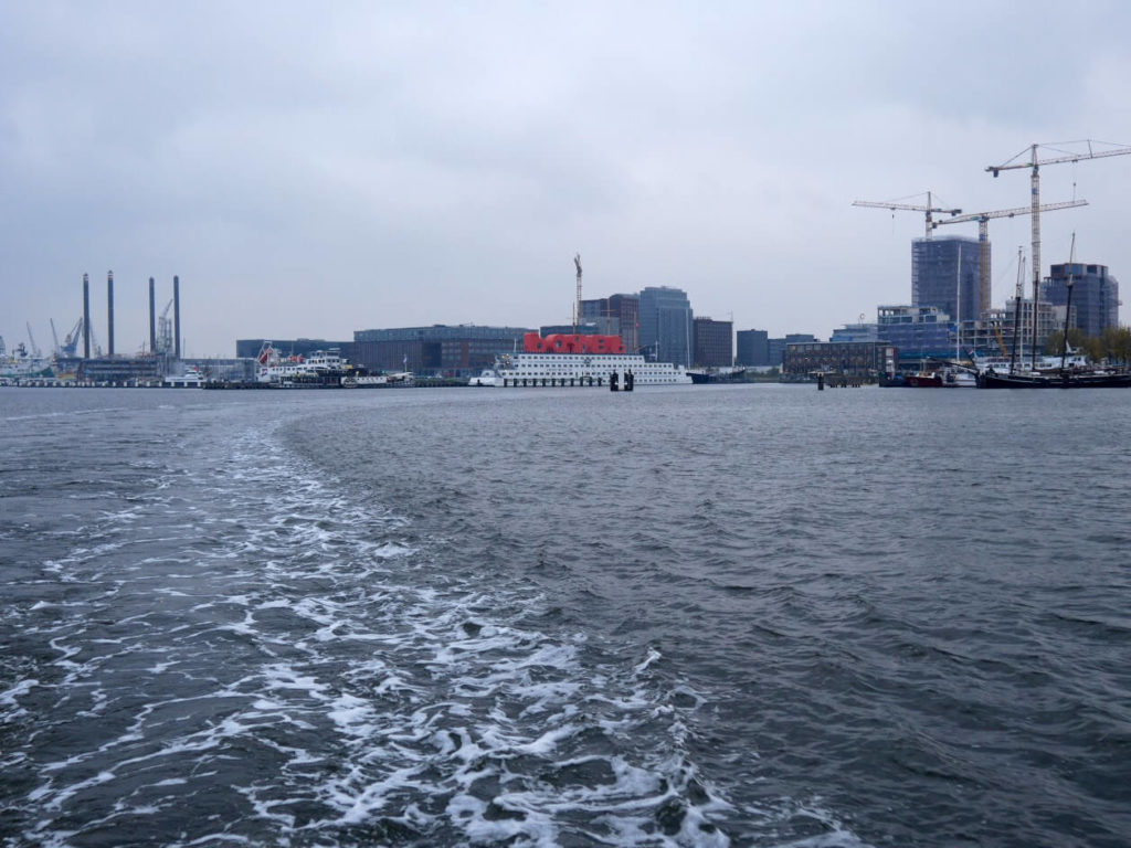 View from a ferry to Amsterdam Noord