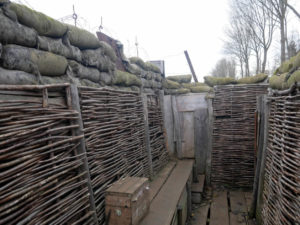 German First World War in Flanders trenches from the world war one