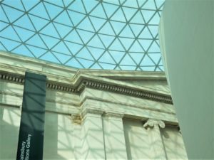 Interior of British museum in London