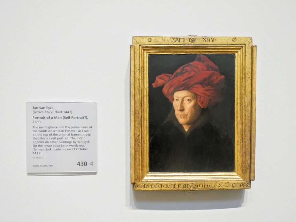 Jan van Eyck self-portrait from the National gallery in London