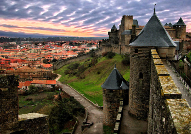 Carcassone view from the fortress
