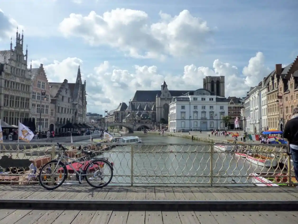 Ghent view on Old harbour