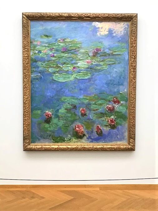 Claude Monet the Water lilies with pink flowers