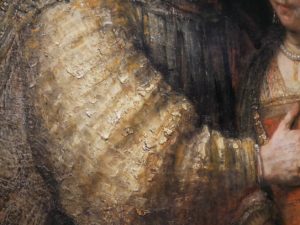 Sleeve detail from Jewish Bride Rembrandt