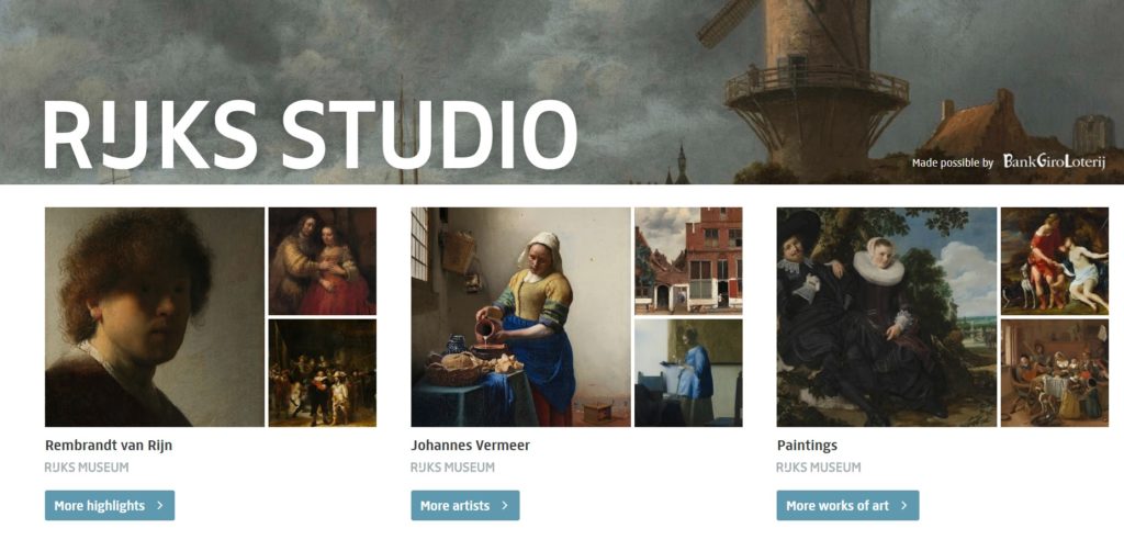 Online Rijksmuseum collection