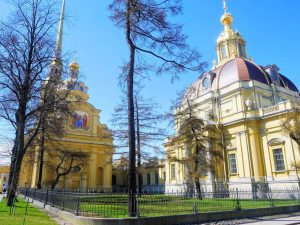 Churches at Peter and paul Fortress in Saint Petersburg