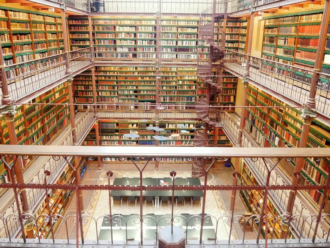 Interior view at the Rijksmuseum library