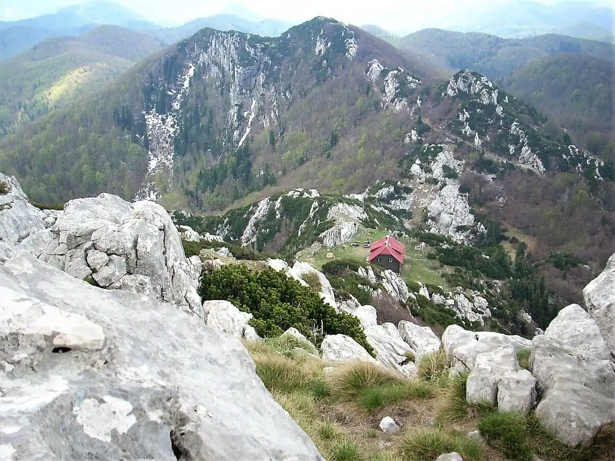 View from the top of Risnjak mountain in Croatia