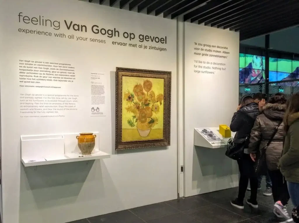 Van Gogh Museum in Amsterdam reproduction of the sunflowers