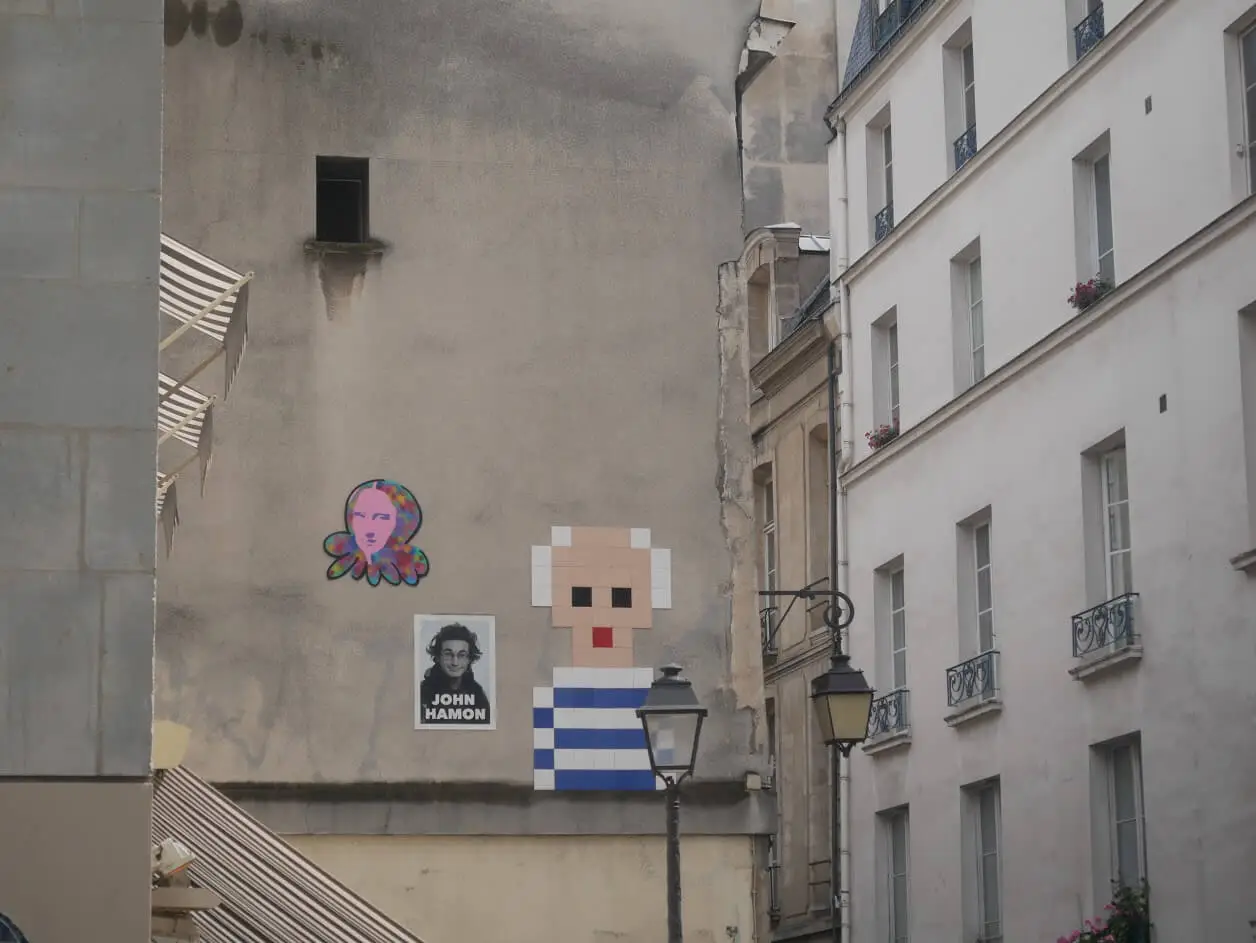 Invader street art Picasso in Paris