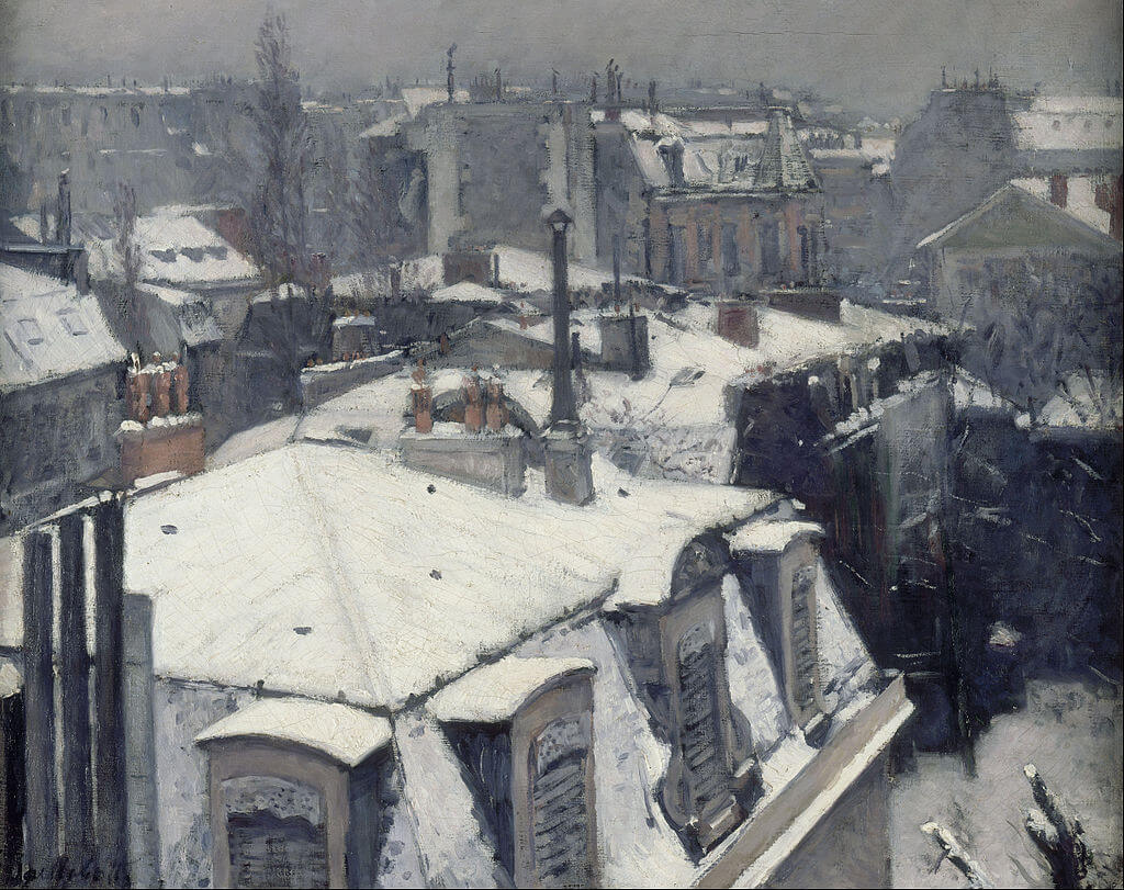 Gustave Caillebotte View of Rooftops, image source Wikipedia