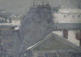 Gustave Caillebotte View of Rooftops painting detail