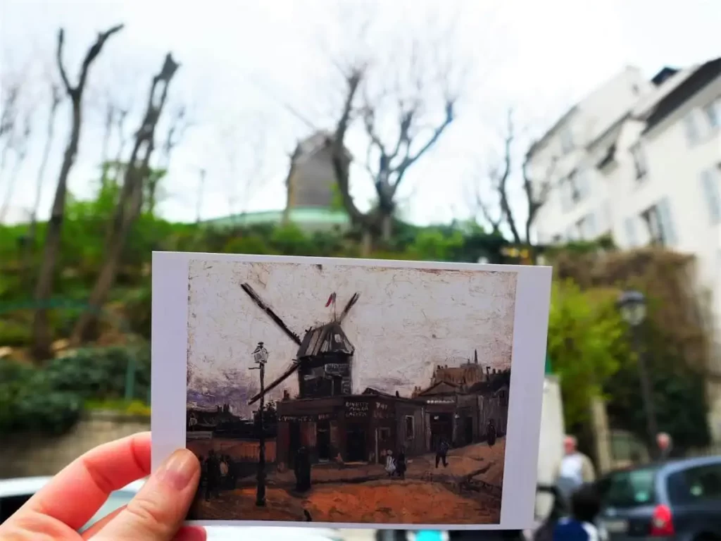 Location of Van Gogh's painting of a windmill in Paris