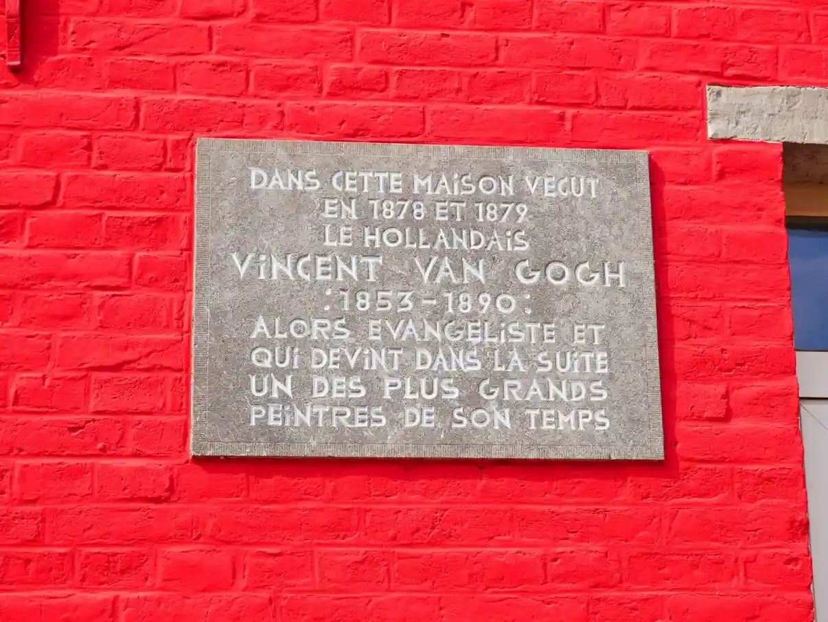 Sign at the Van Gogh house in Petit-Wasmes Borinage