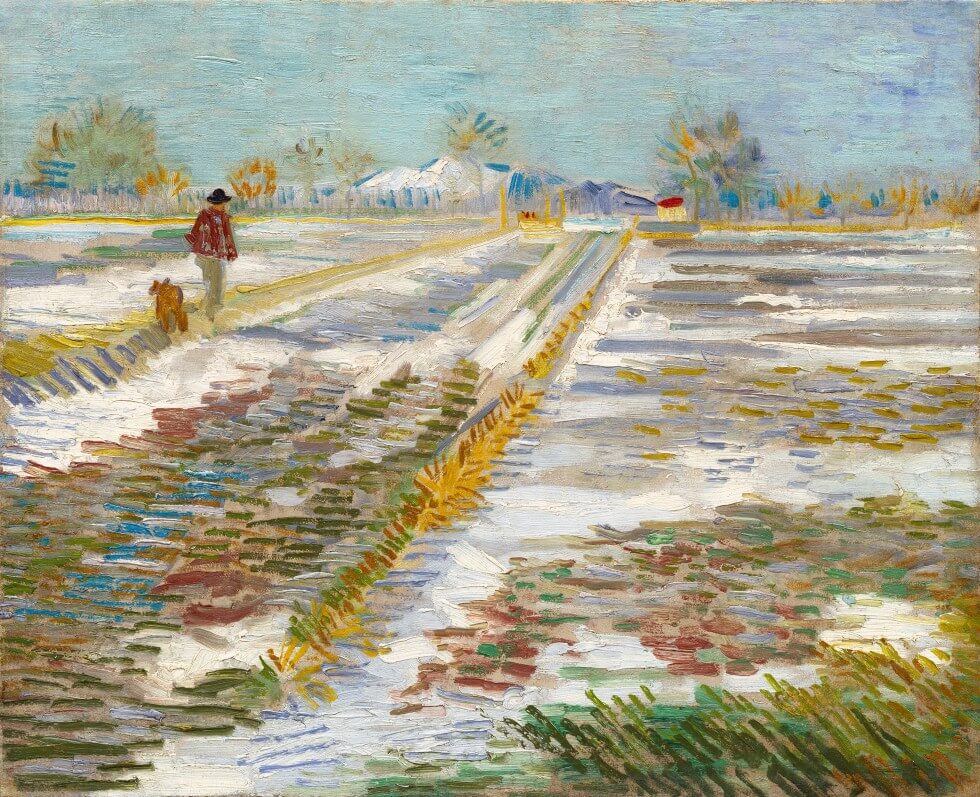 Vincent van Gogh Landscape with snow, image source Wikipedia