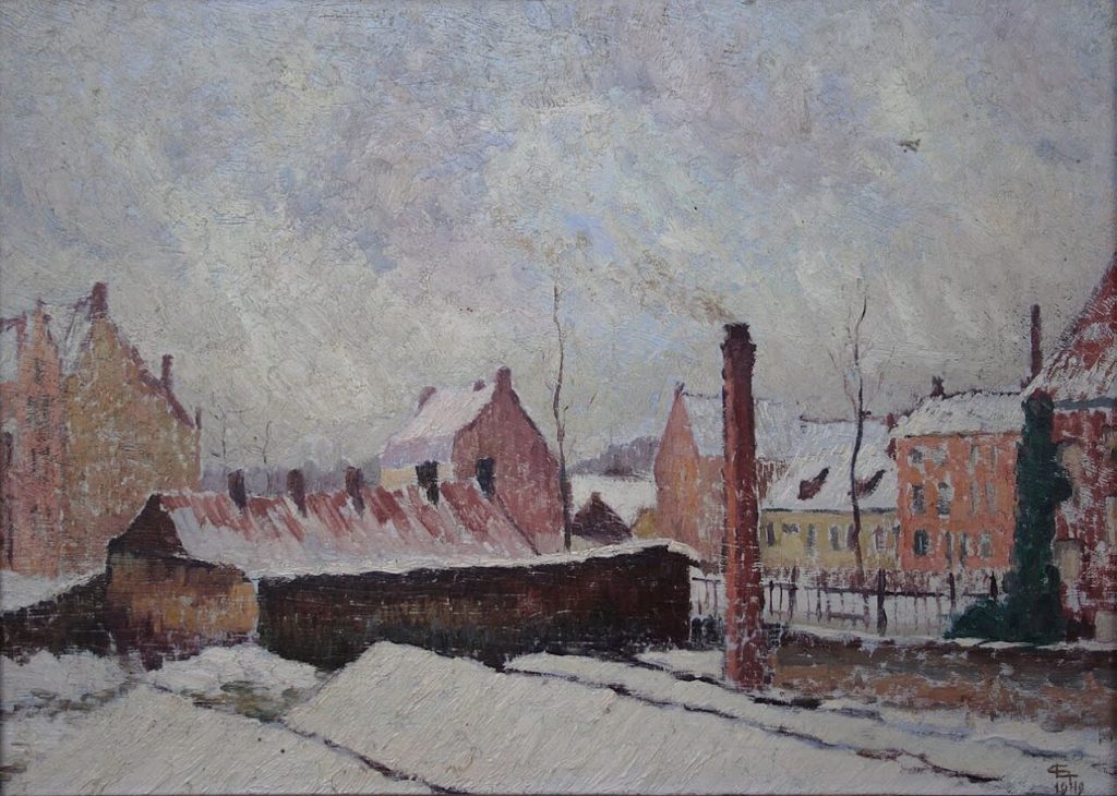 Georges Lebacq Snow at Bruges
