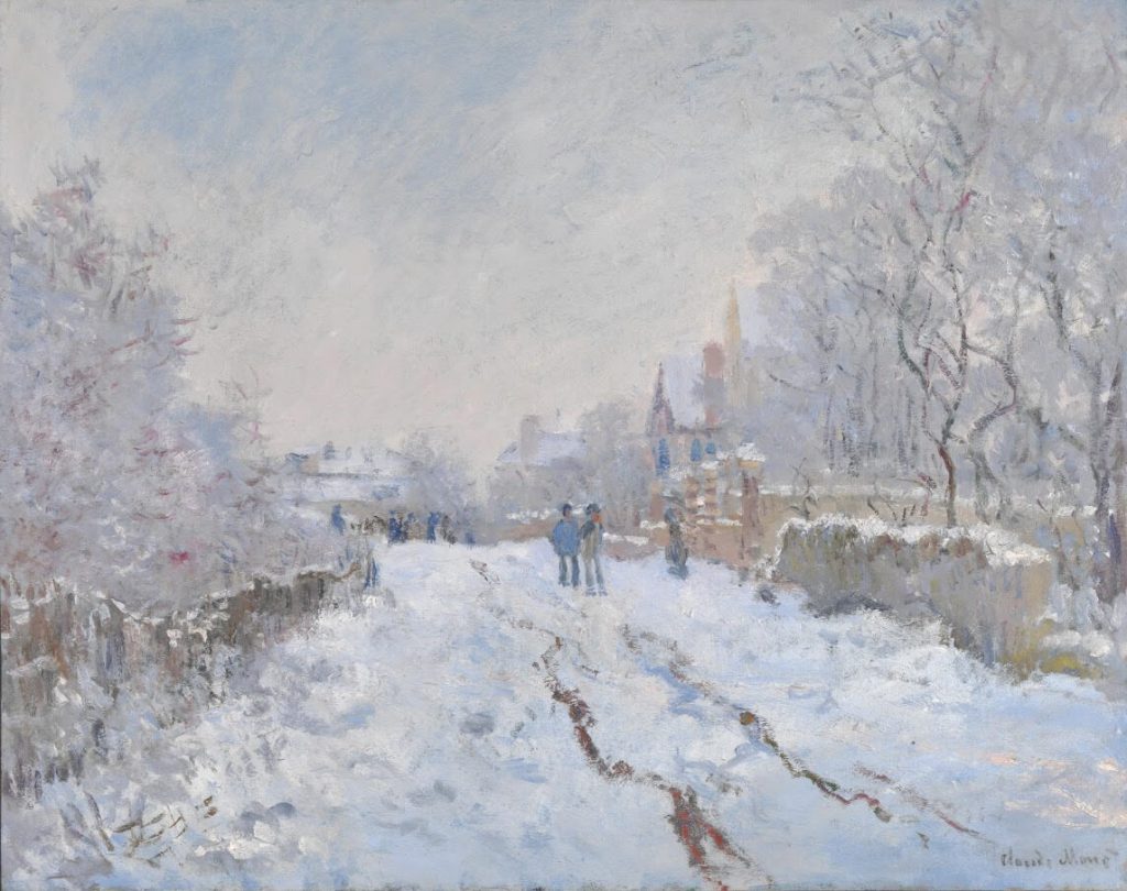 Claude Monet, Snow at Argenteuil, image source Wikipedia
